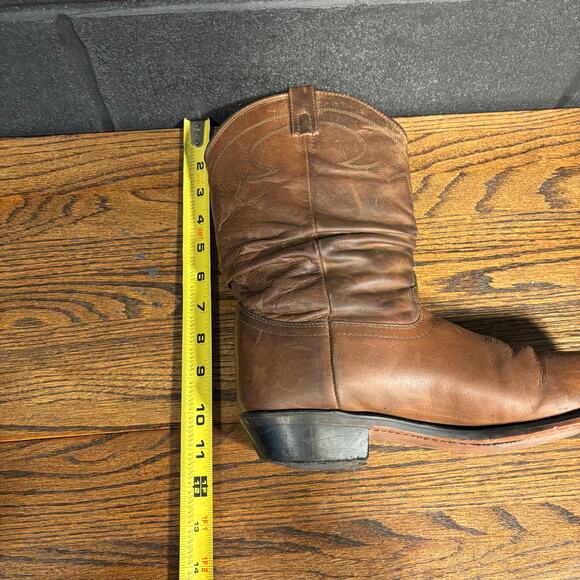 Smoky Mountain Cowboy Boots Men’s 9.5 D Brown Leather Western Distressed Slouch - Picture 13 of 14